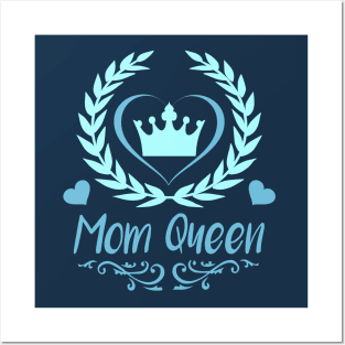 Mom Queen Blue Posters and Art